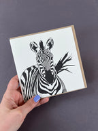 Zebra Letterpress Card