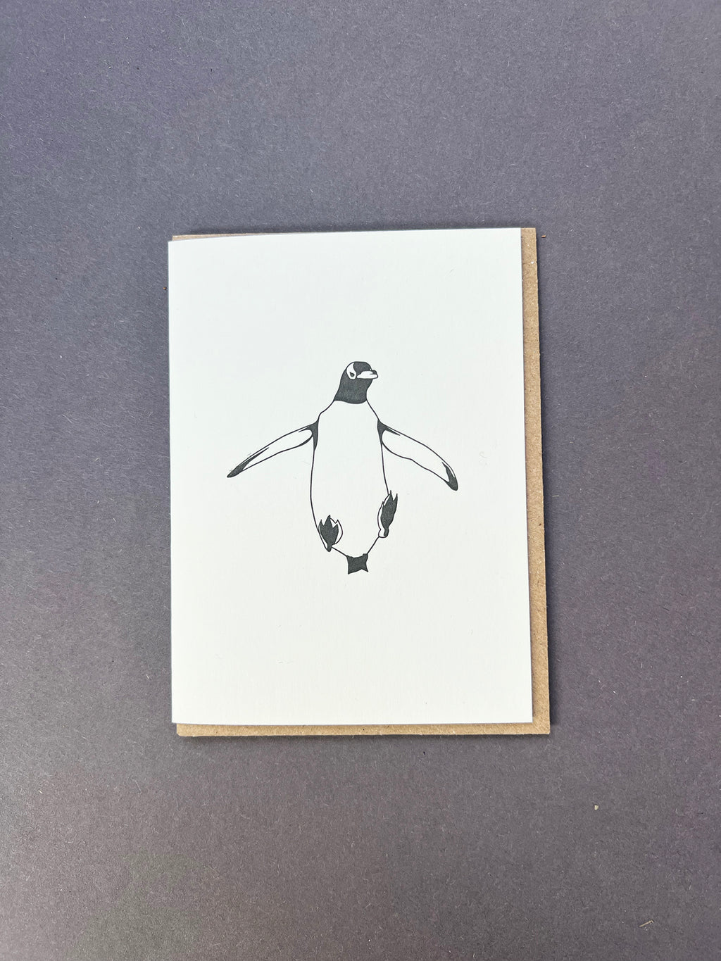Jumping Gentoo Penguin Card