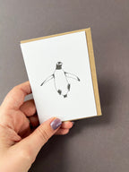 Jumping Gentoo Penguin Card