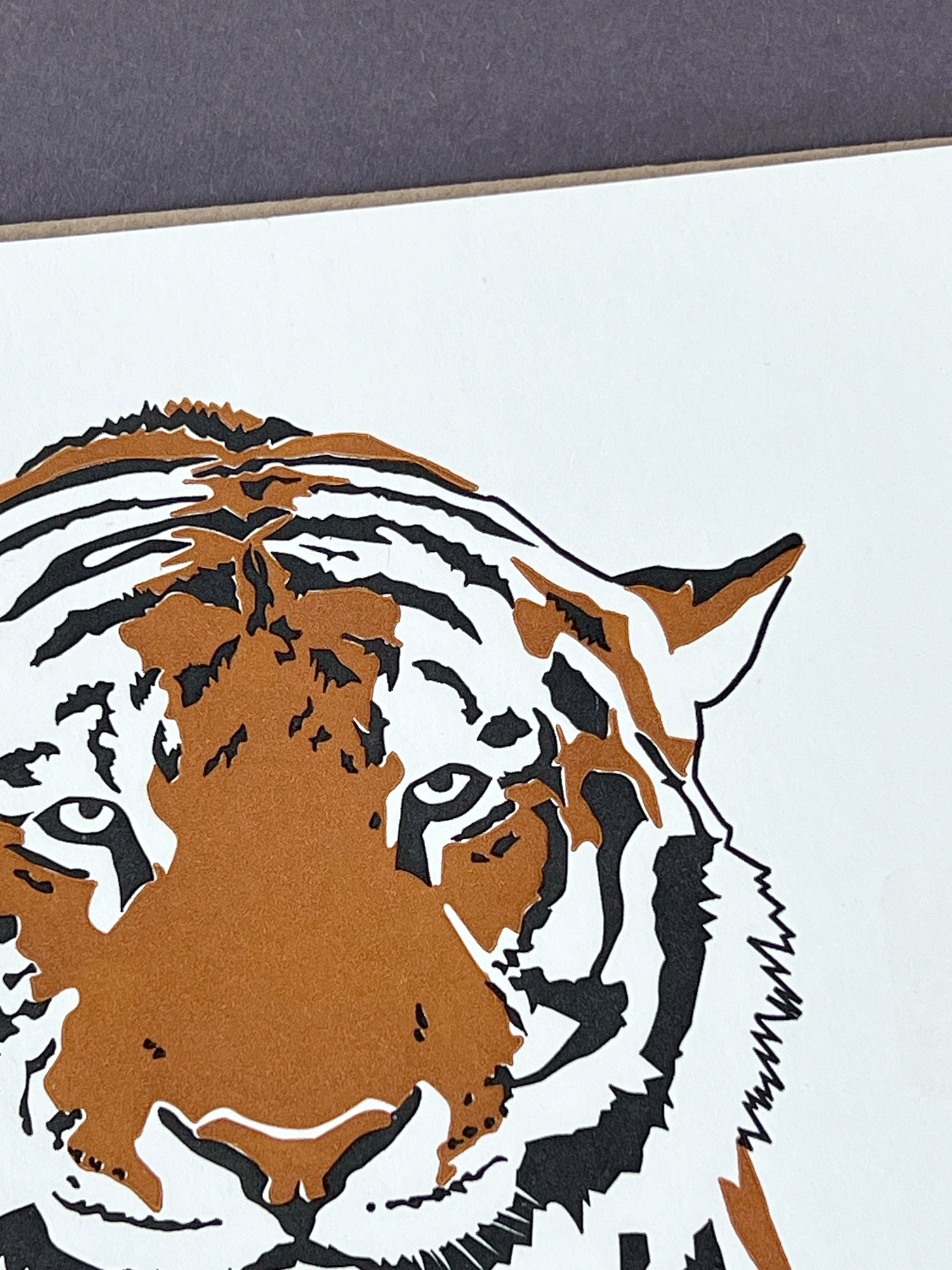Tiger Letterpress Card