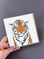 Tiger Letterpress Card