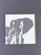 Elephant & Baby Letterpress Card