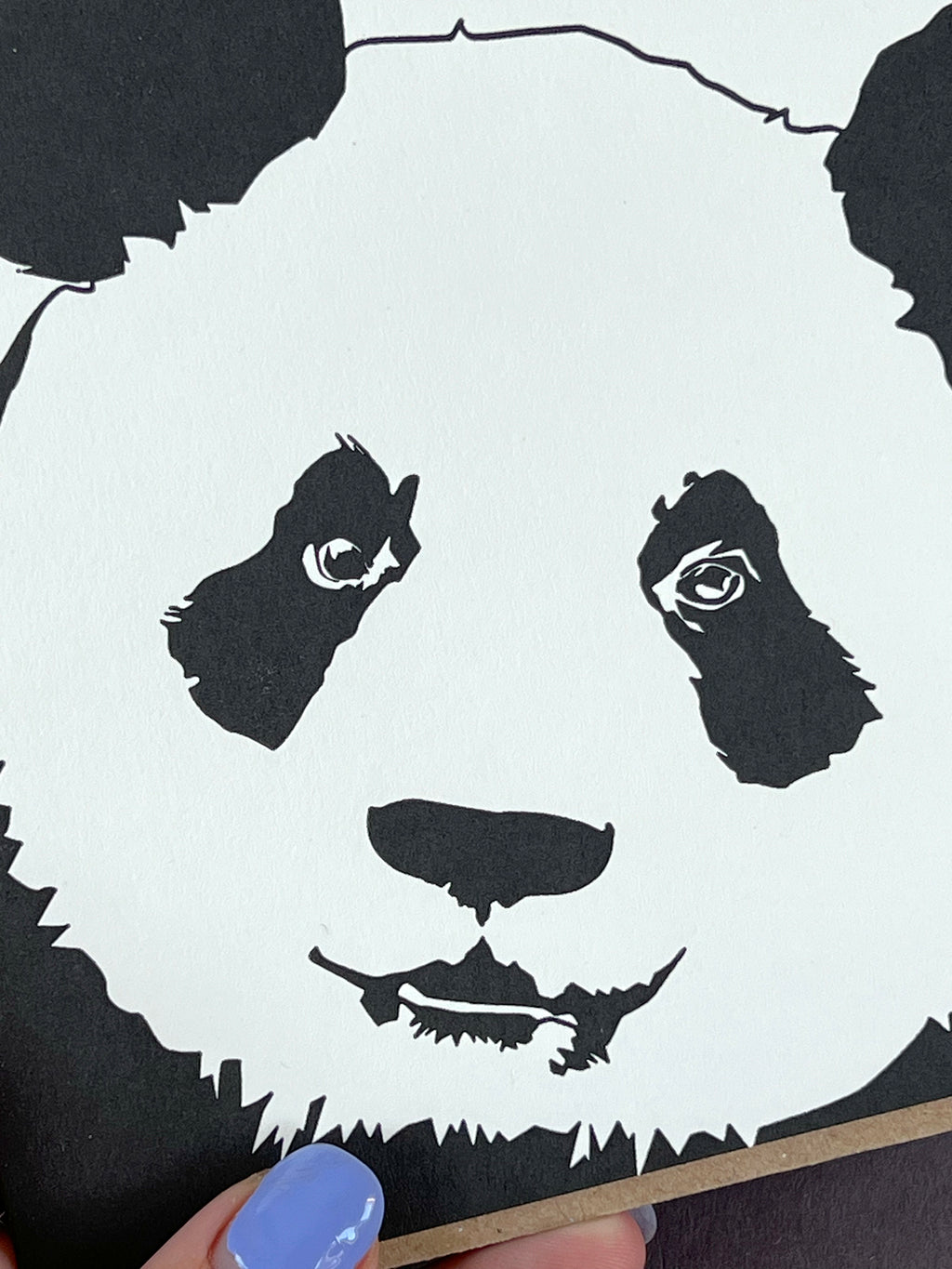 Panda Letterpress Card