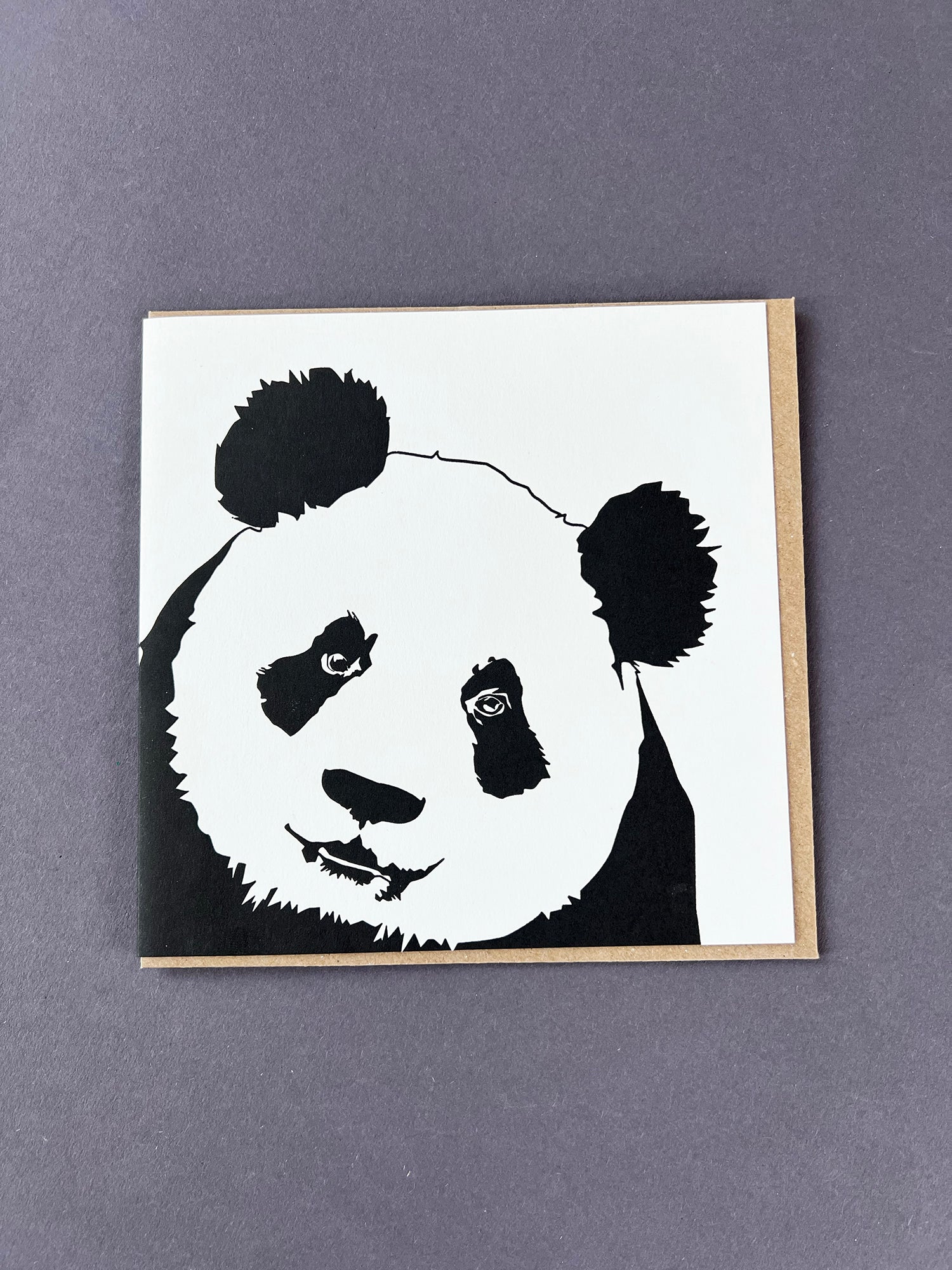 Panda Letterpress Card