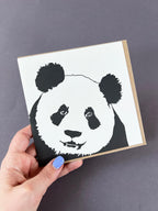 Panda Letterpress Card