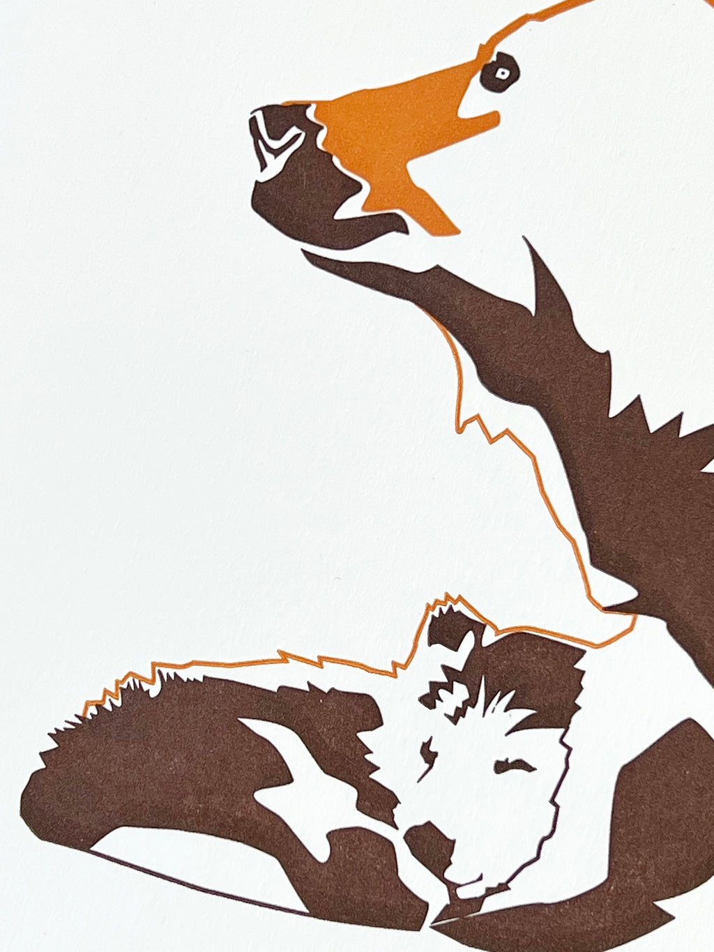 Bear & Cub Letterpress Card