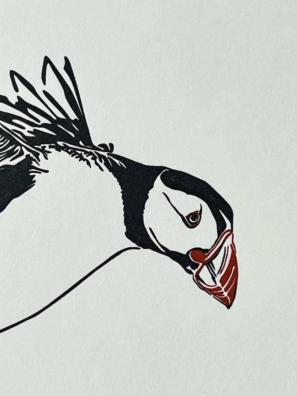 Puffin Landing Letterpress Card