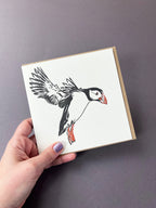Puffin Landing Letterpress Card