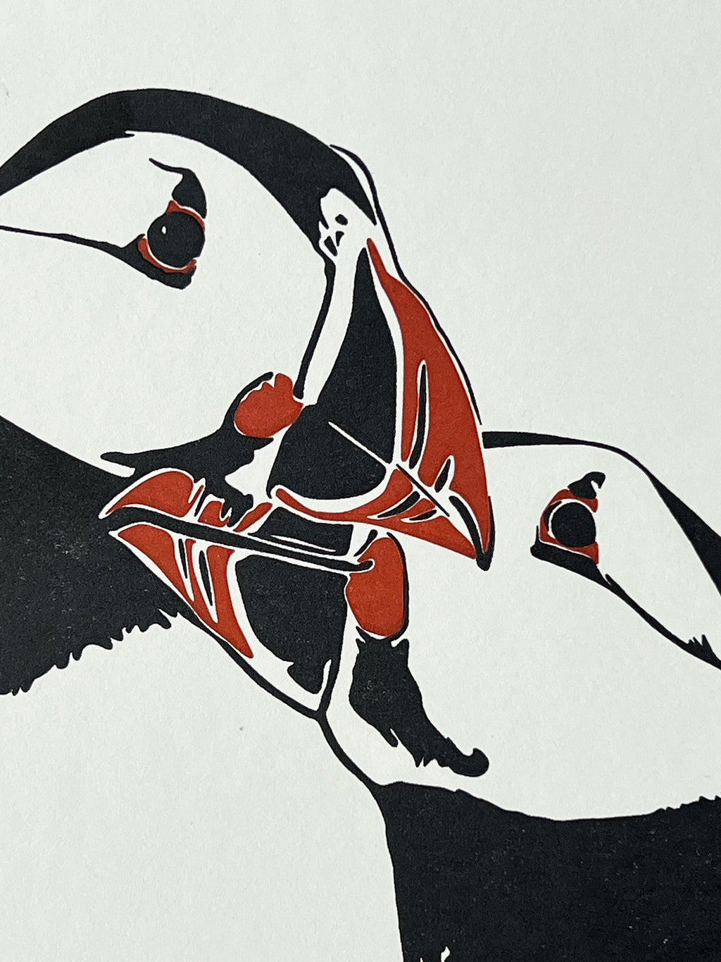 Puffin Nuzzle Letterpress Card