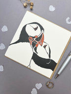 Puffin Nuzzle Letterpress Card