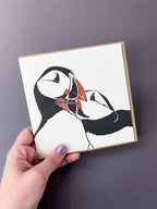 Puffin Nuzzle Letterpress Card