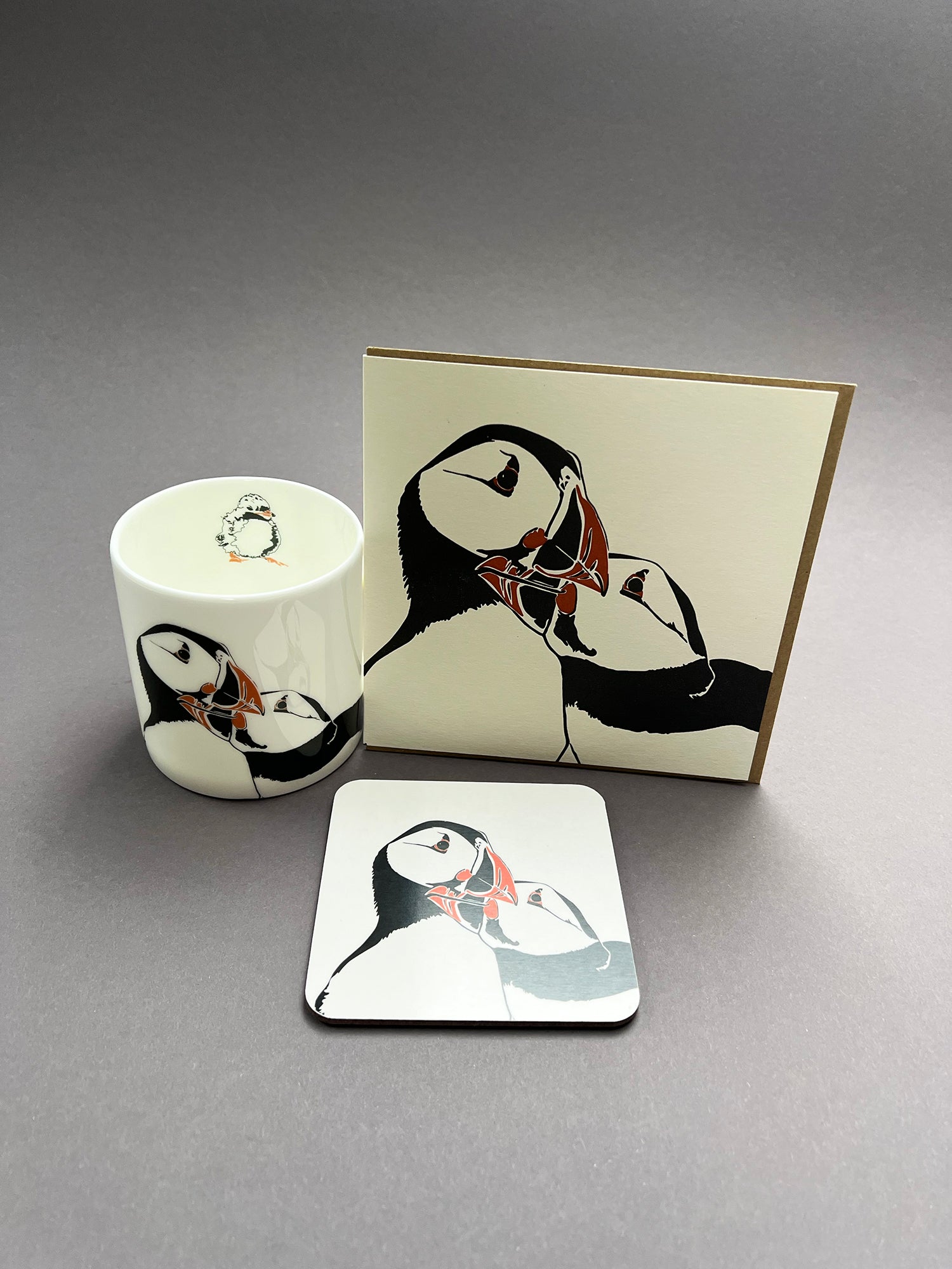 Puffin Nuzzle Letterpress Card