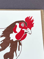 Chicken Letterpress Card