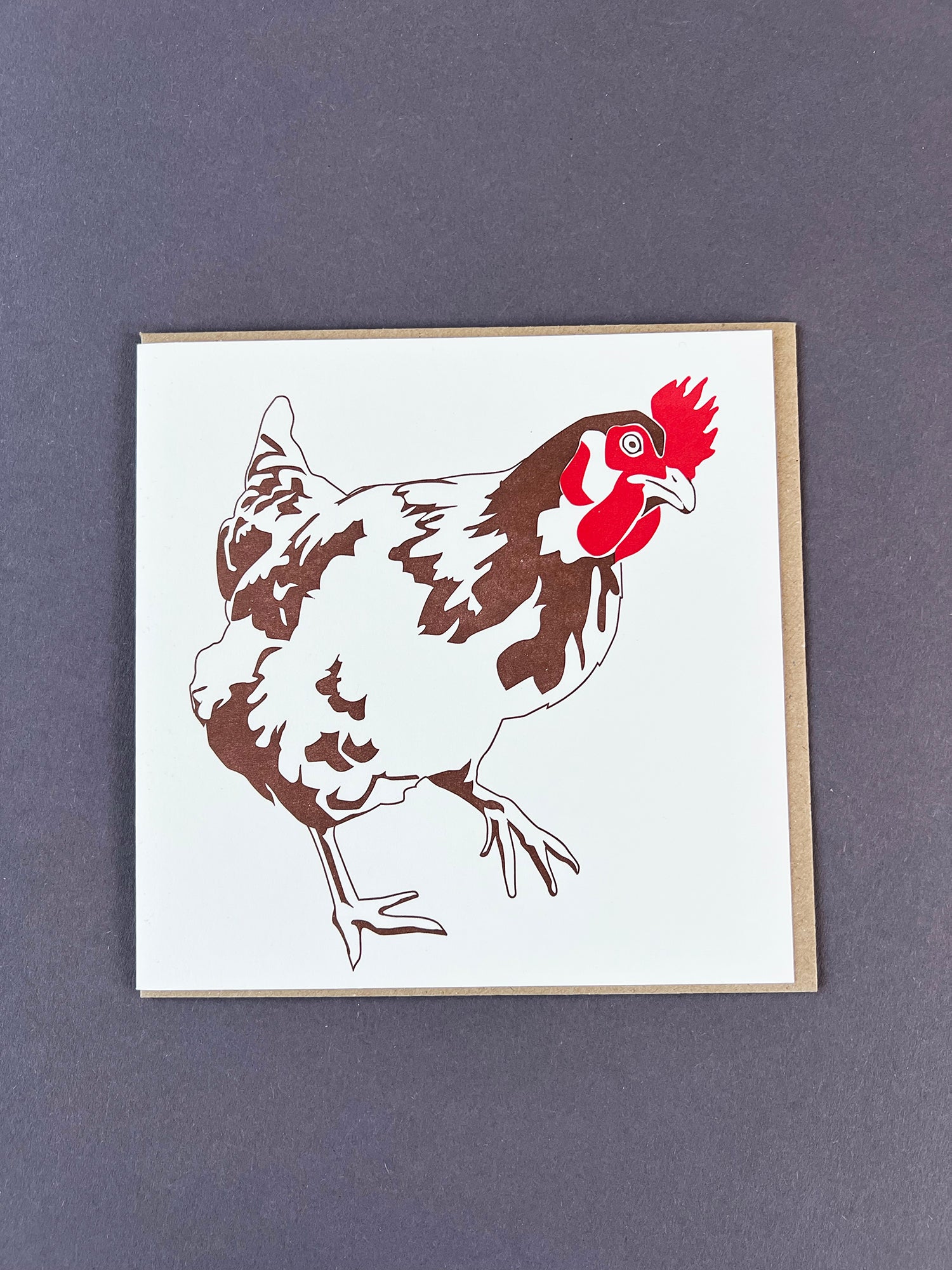 Chicken Letterpress Card