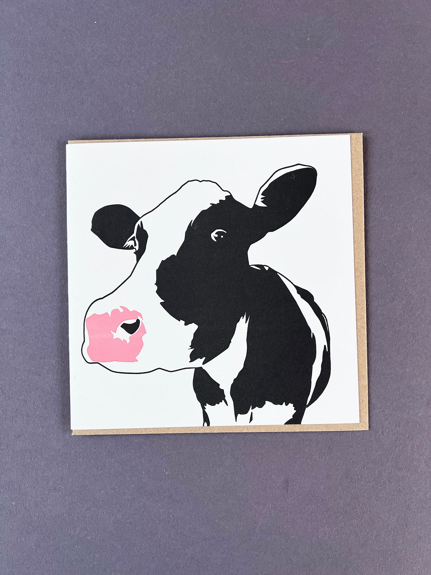 Dairy Cow Letterpress Card