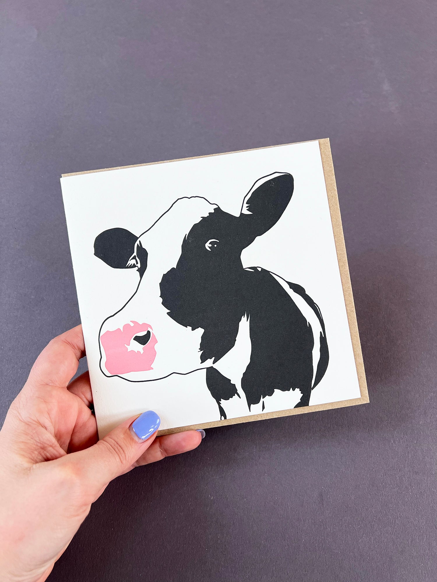 Dairy Cow Letterpress Card
