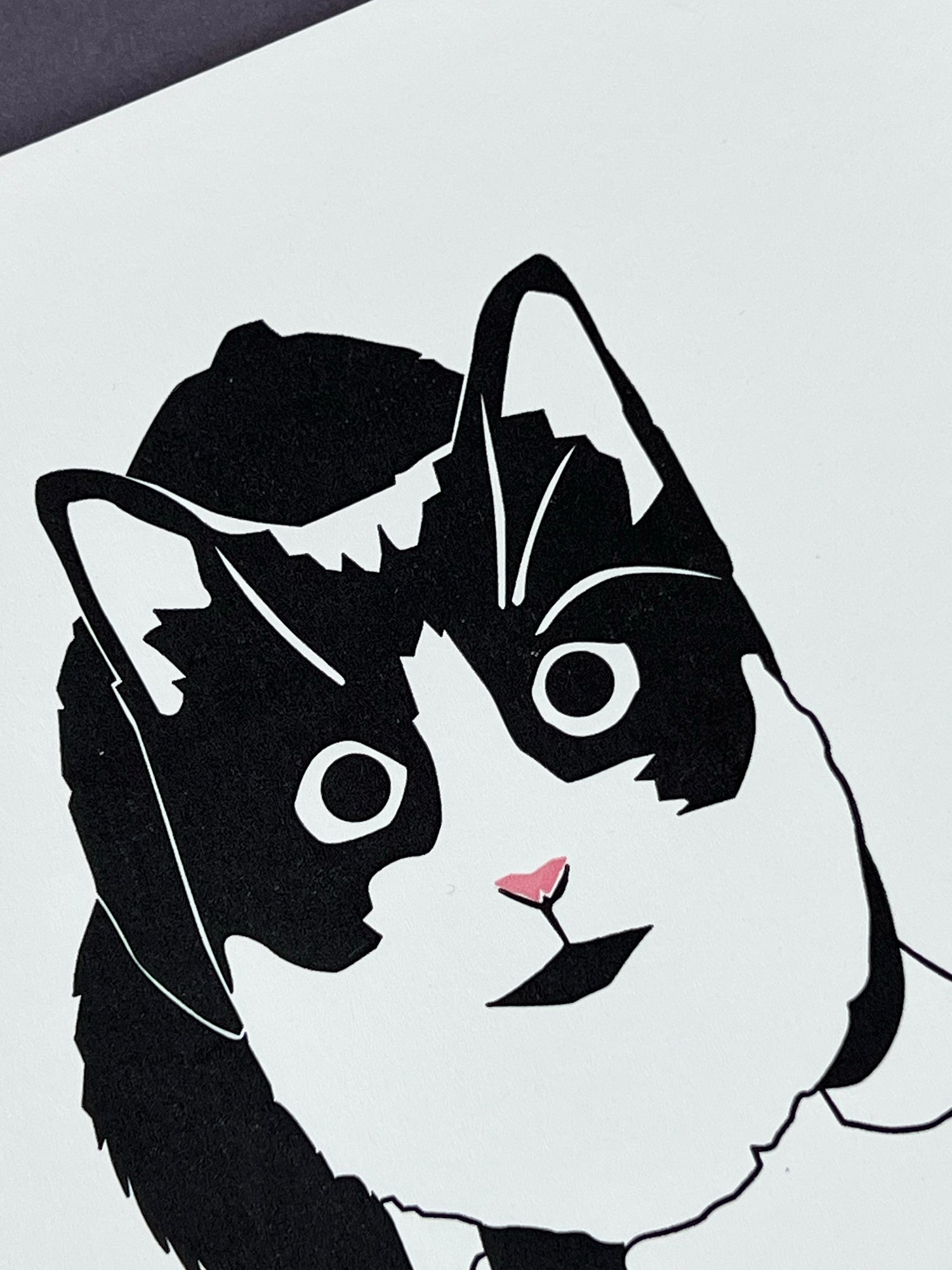Black Cat Letterpress Card