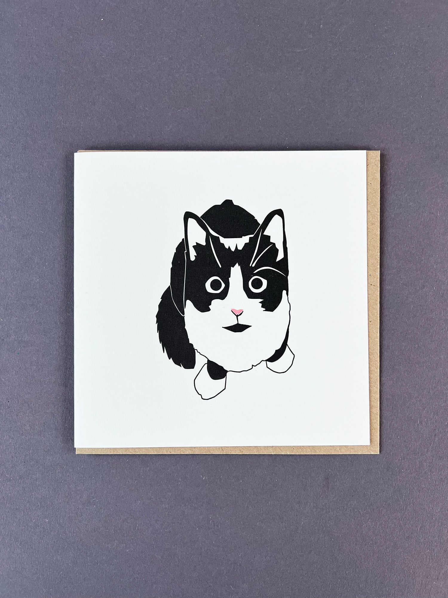 Black Cat Letterpress Card