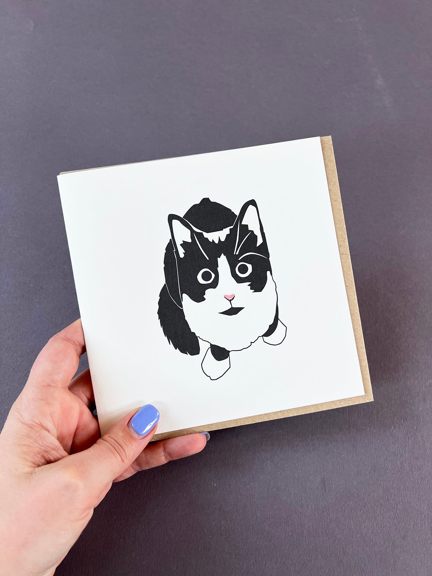 Black Cat Letterpress Card