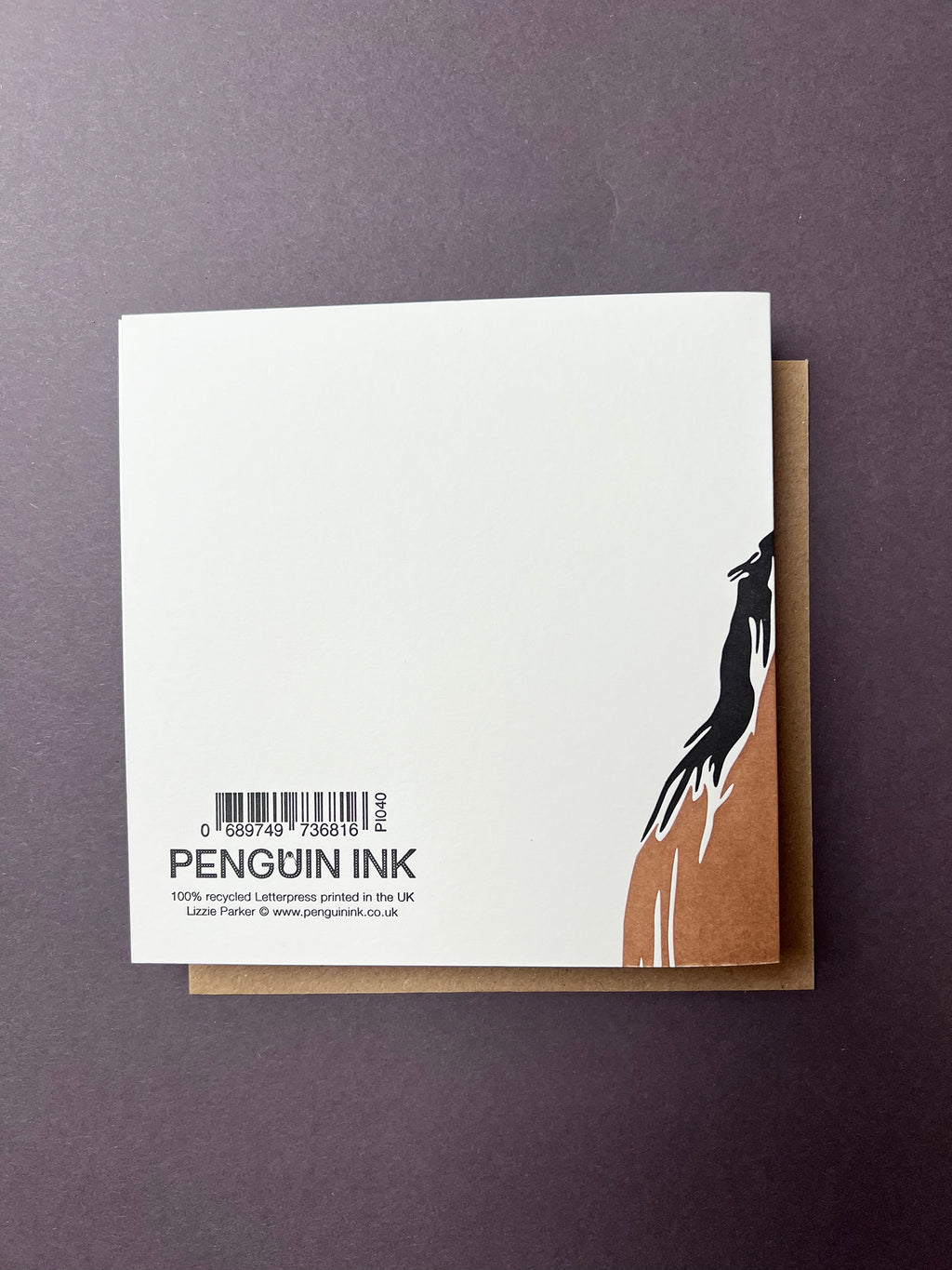 Horse Snuggles Letterpress Card