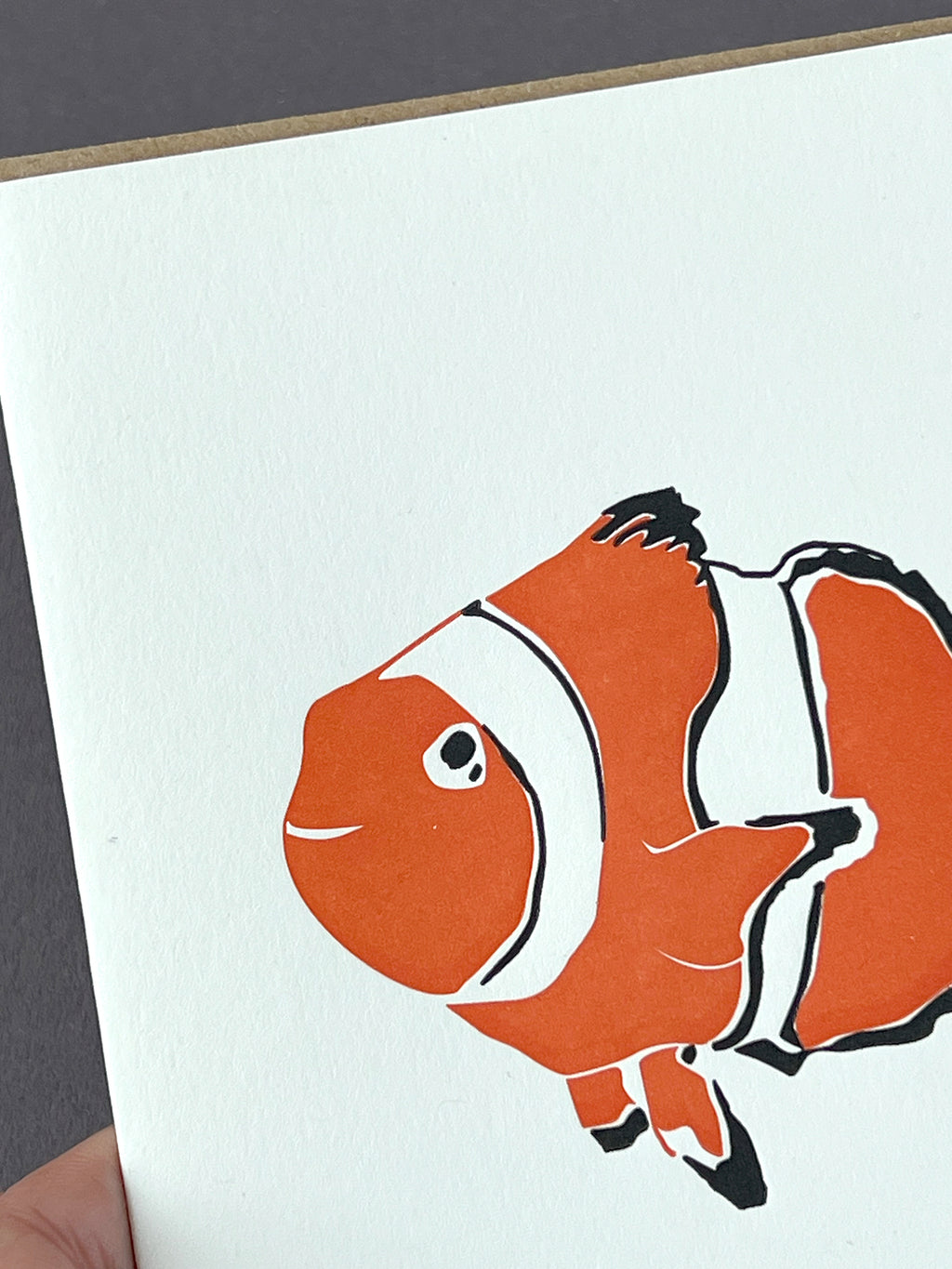 Clownfish Letterpress Card