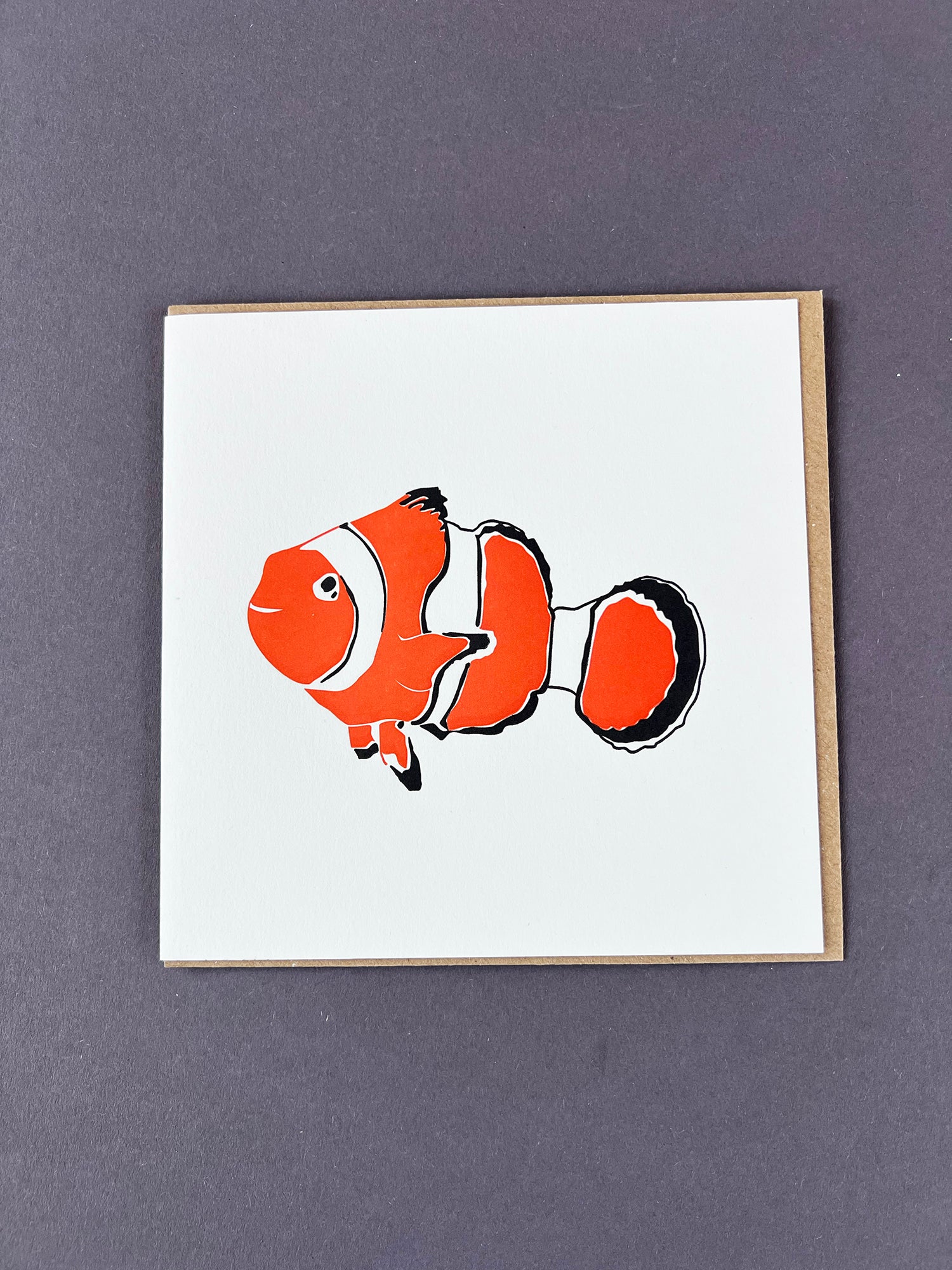 Clownfish Letterpress Card
