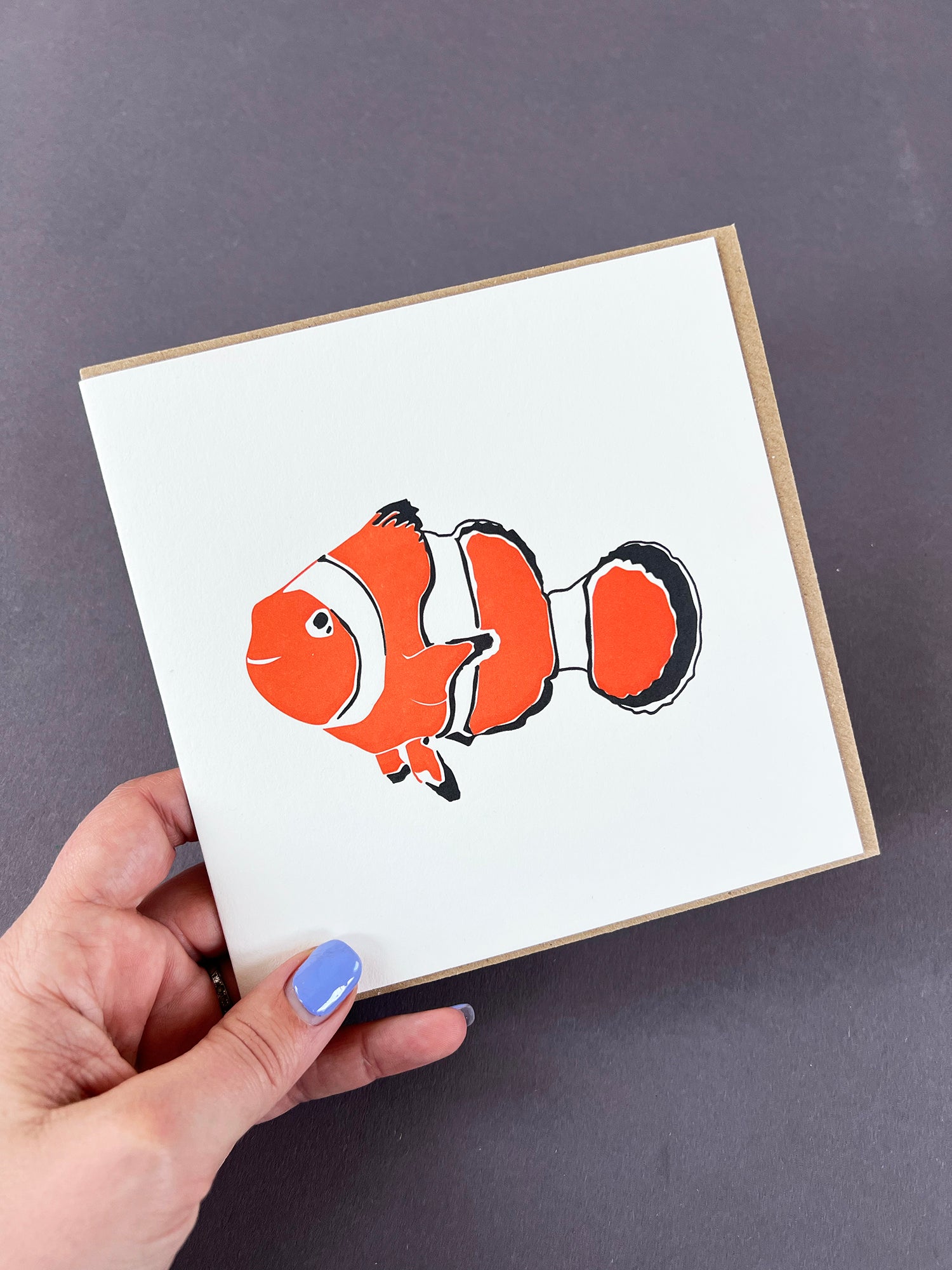Clownfish Letterpress Card
