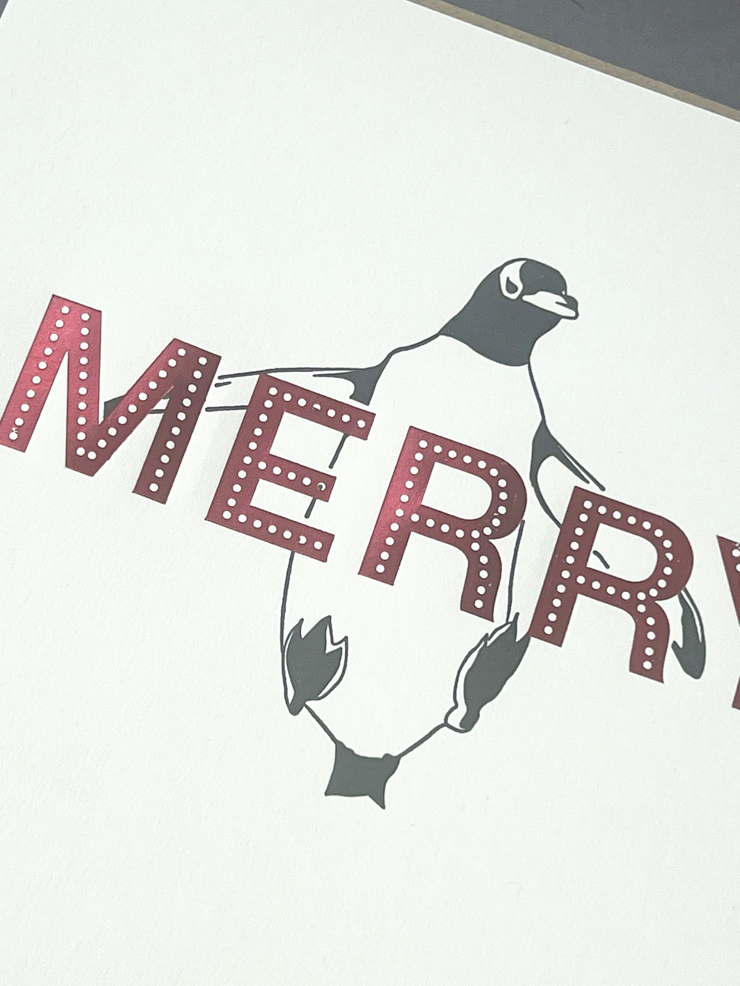 Merry Letterpress Christmas Card