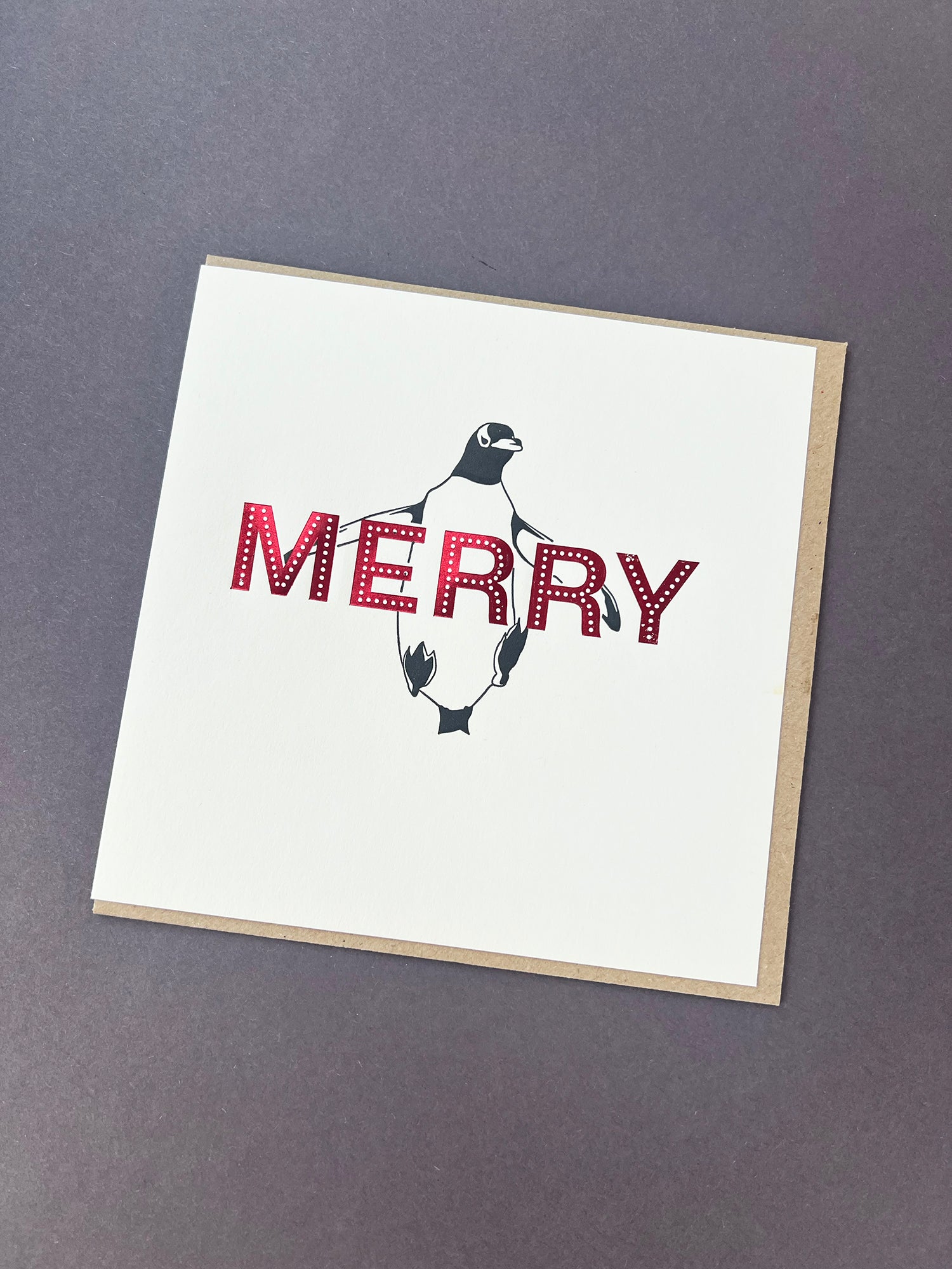Merry Letterpress Christmas Card