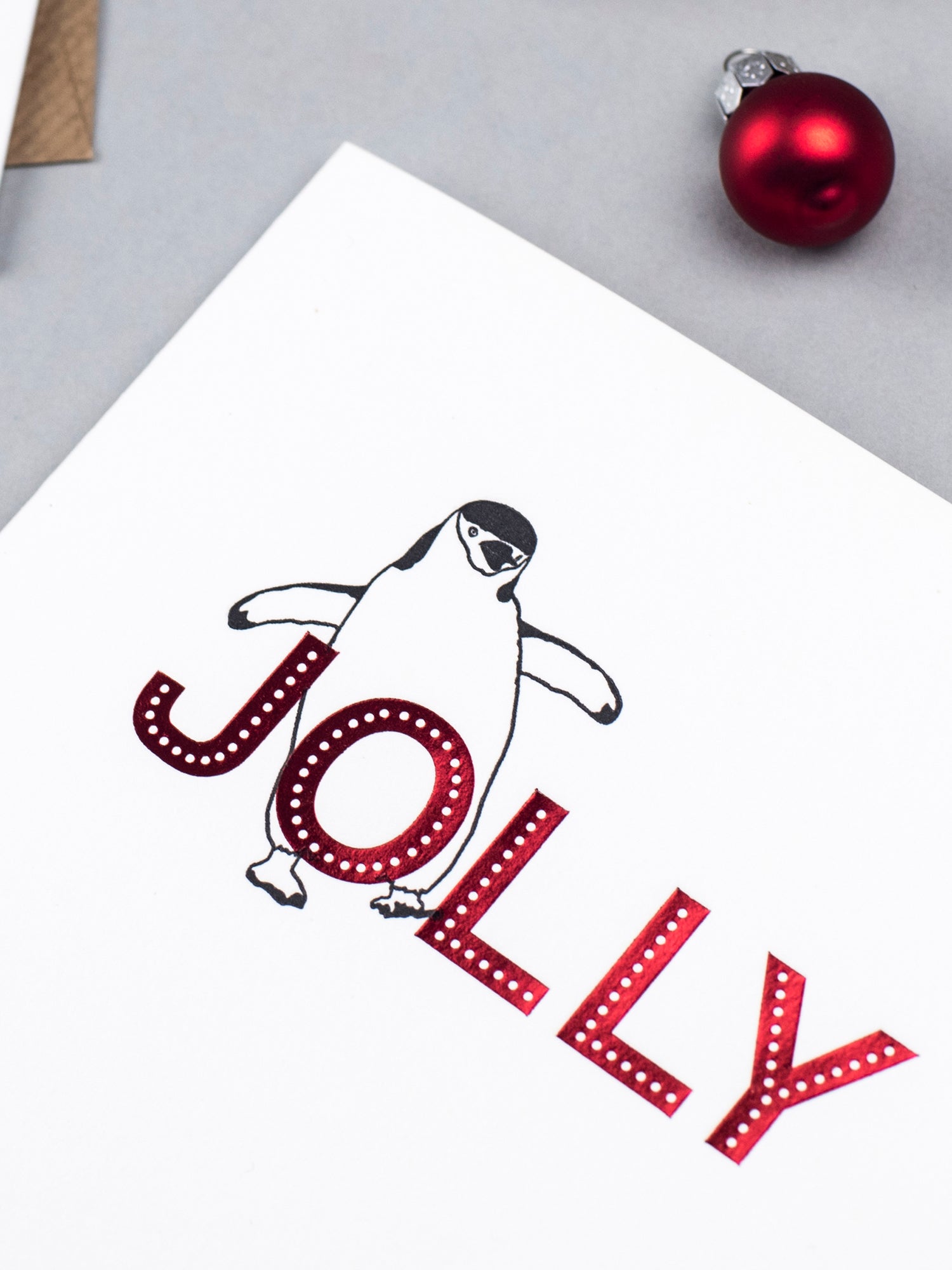 Jolly Letterpress Christmas Card