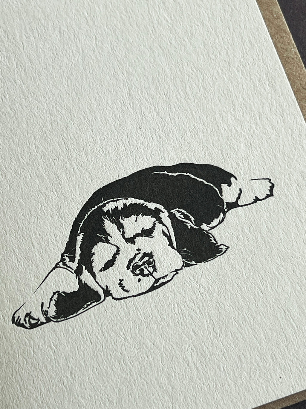 Sleeping Beagle Card