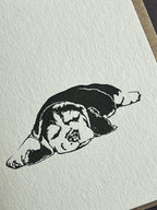 Sleeping Beagle Card