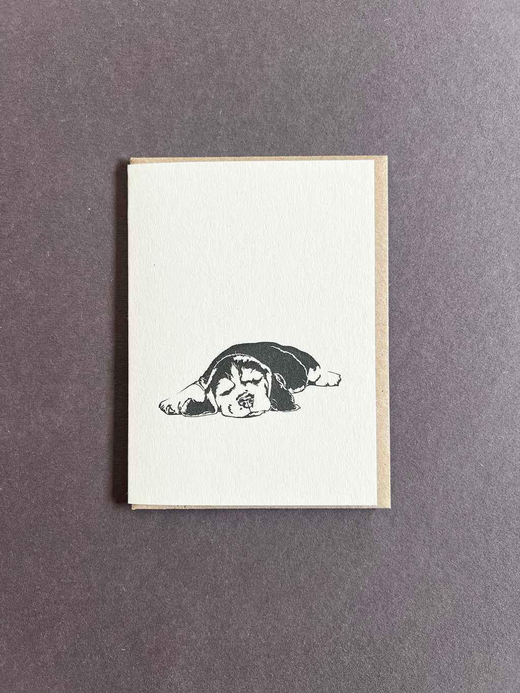Sleeping Beagle Card