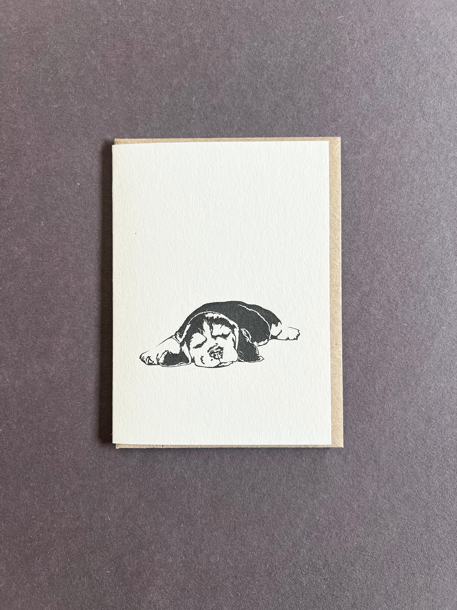 Sleeping Beagle Card