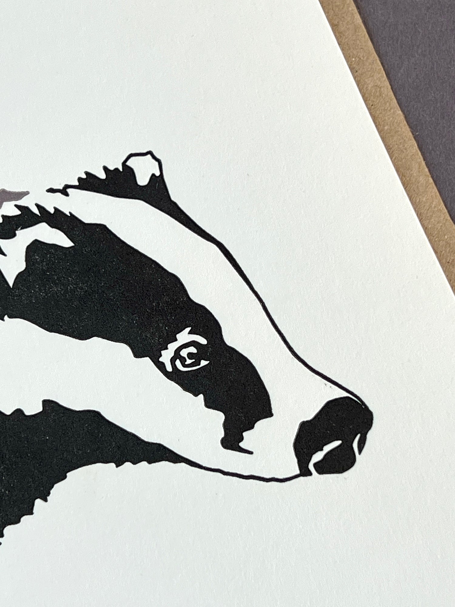 Badger Letterpress Card