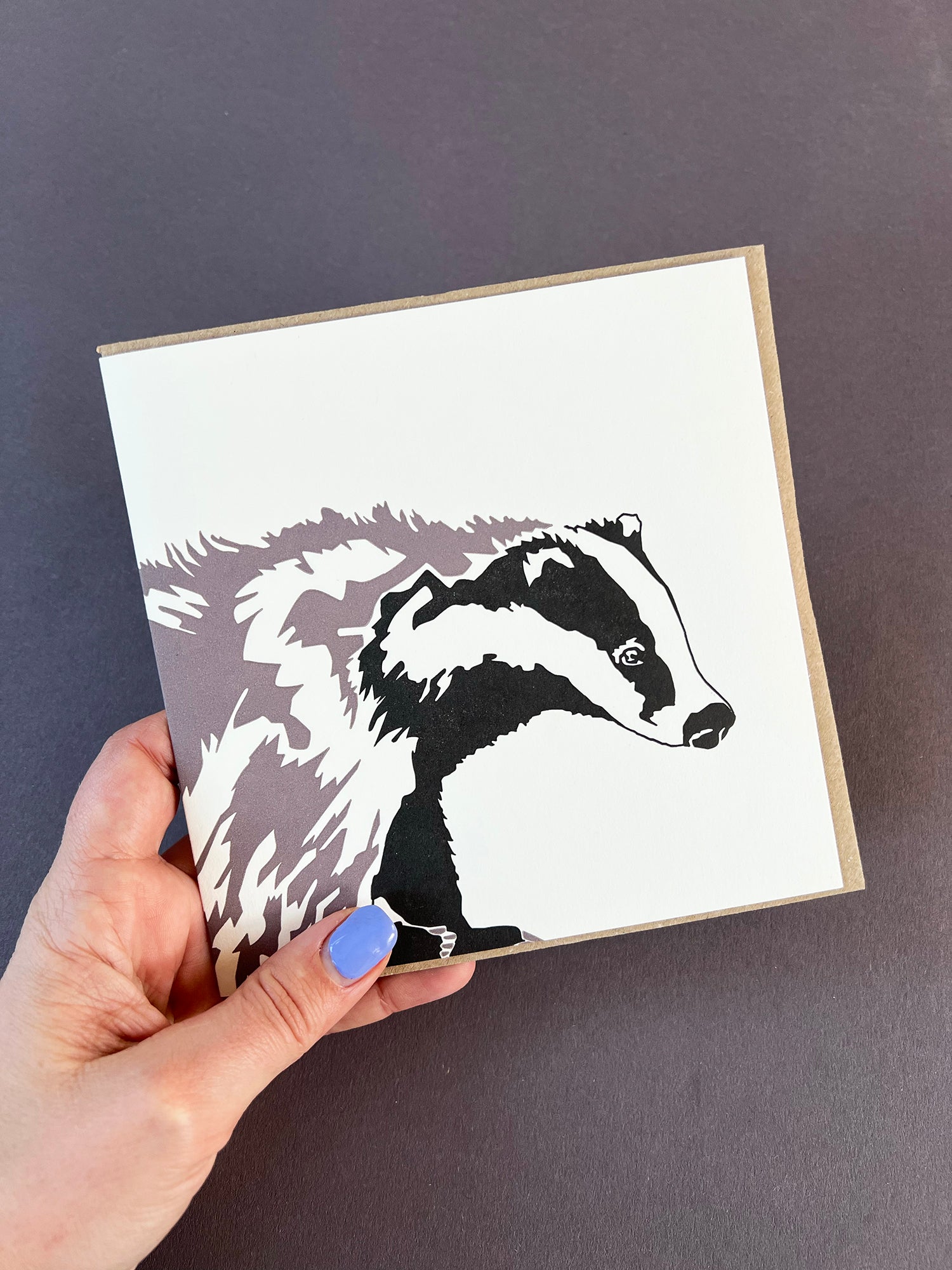 Badger Letterpress Card