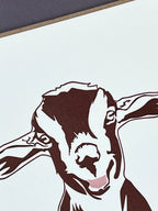 Goat Letterpress Card