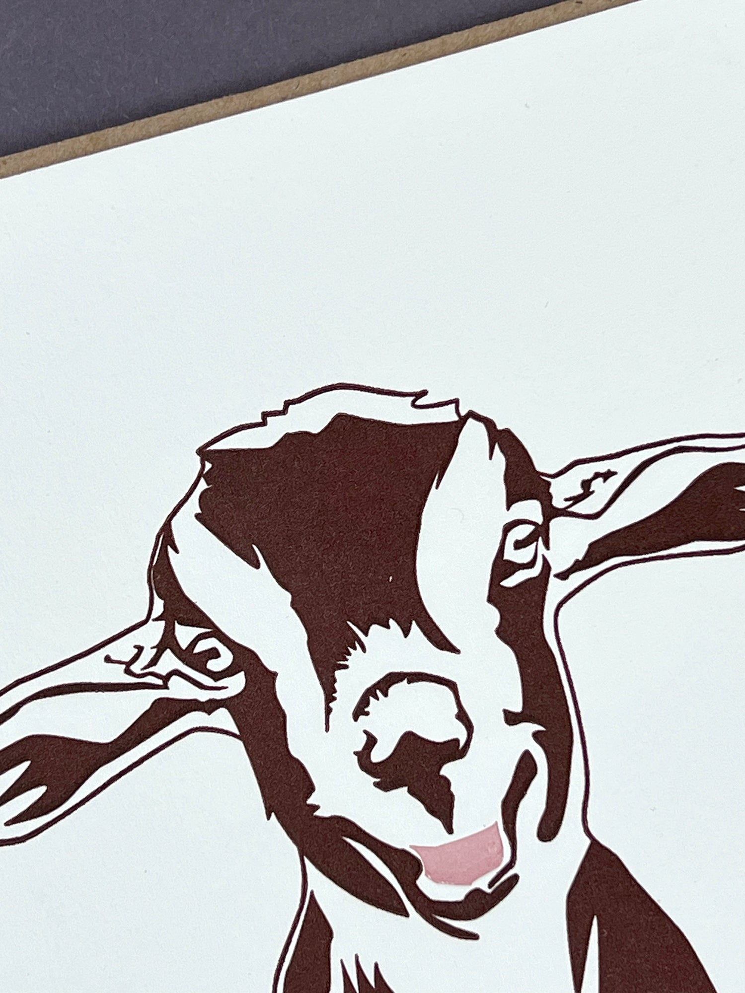 Goat Letterpress Card