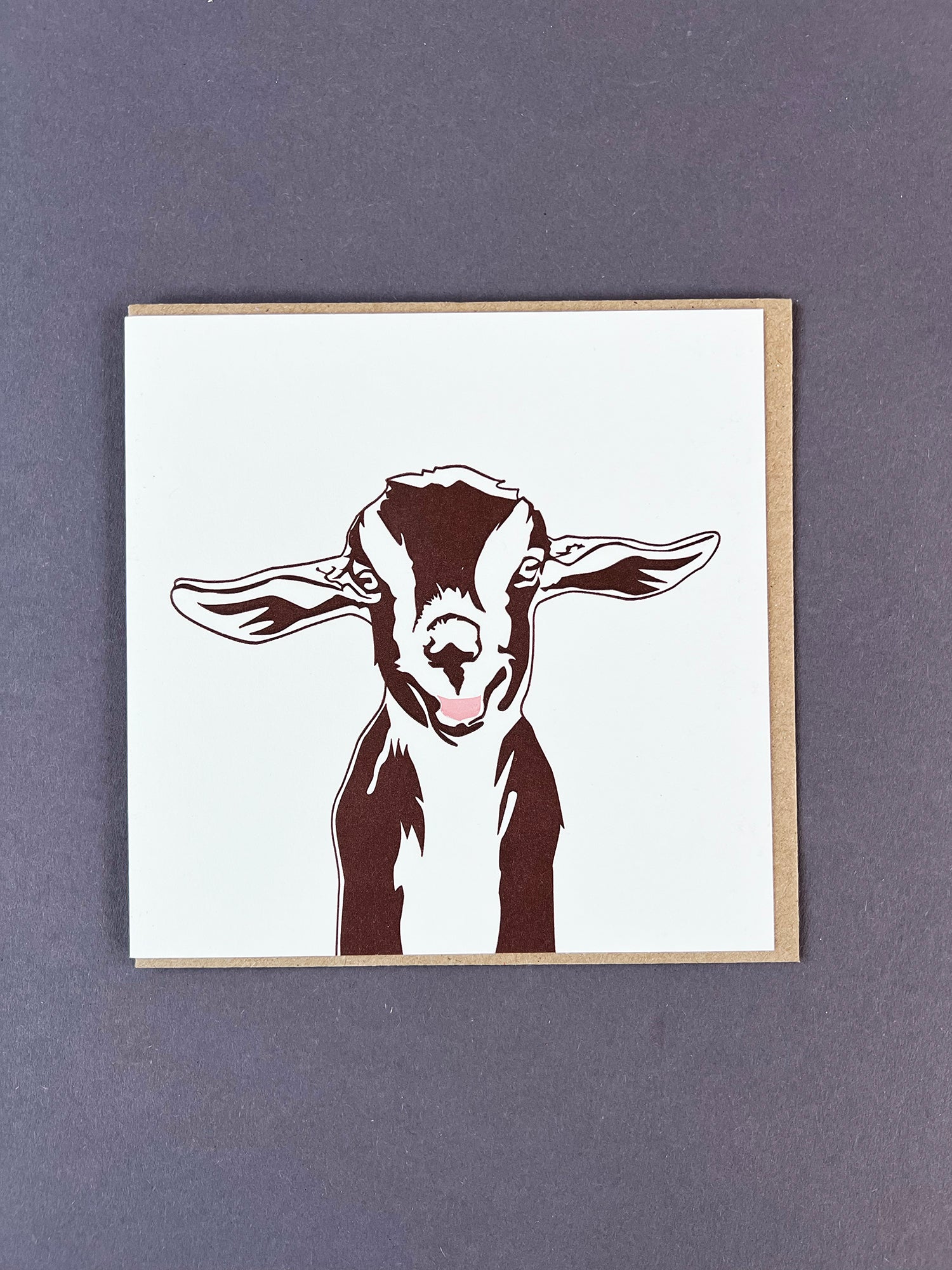 Goat Letterpress Card