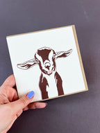 Goat Letterpress Card