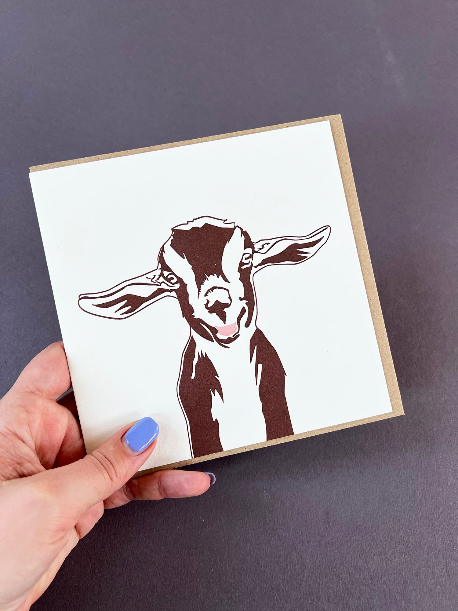 Goat Letterpress Card