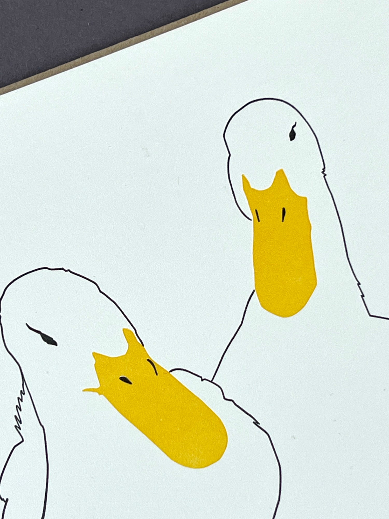 Ducks in Love Letterpress Card