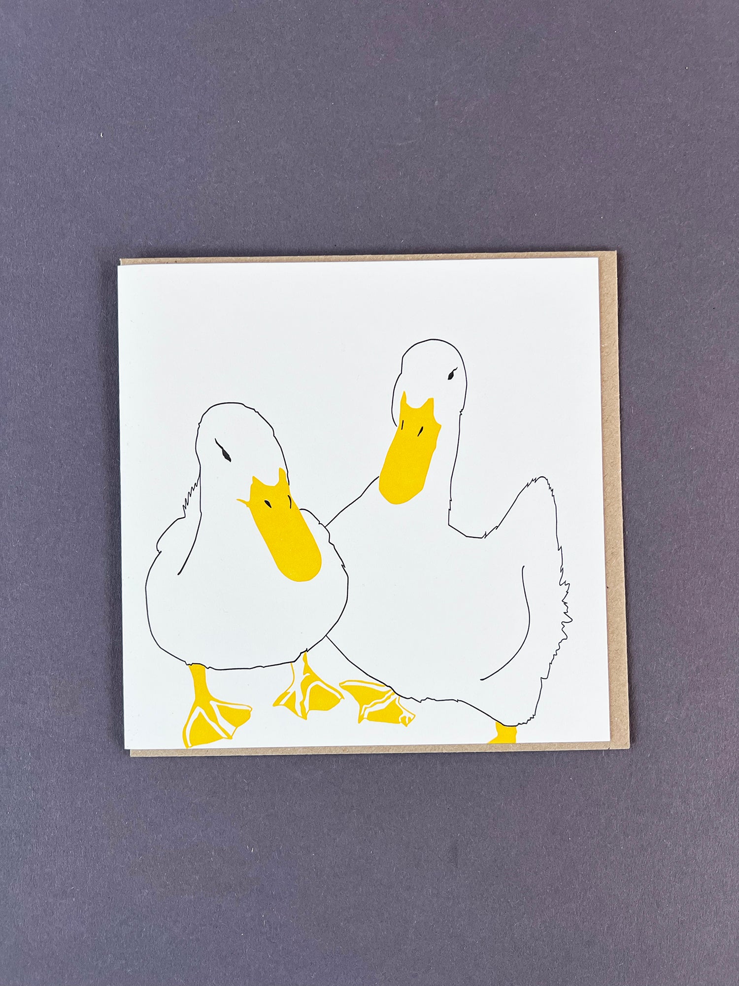 Ducks in Love Letterpress Card