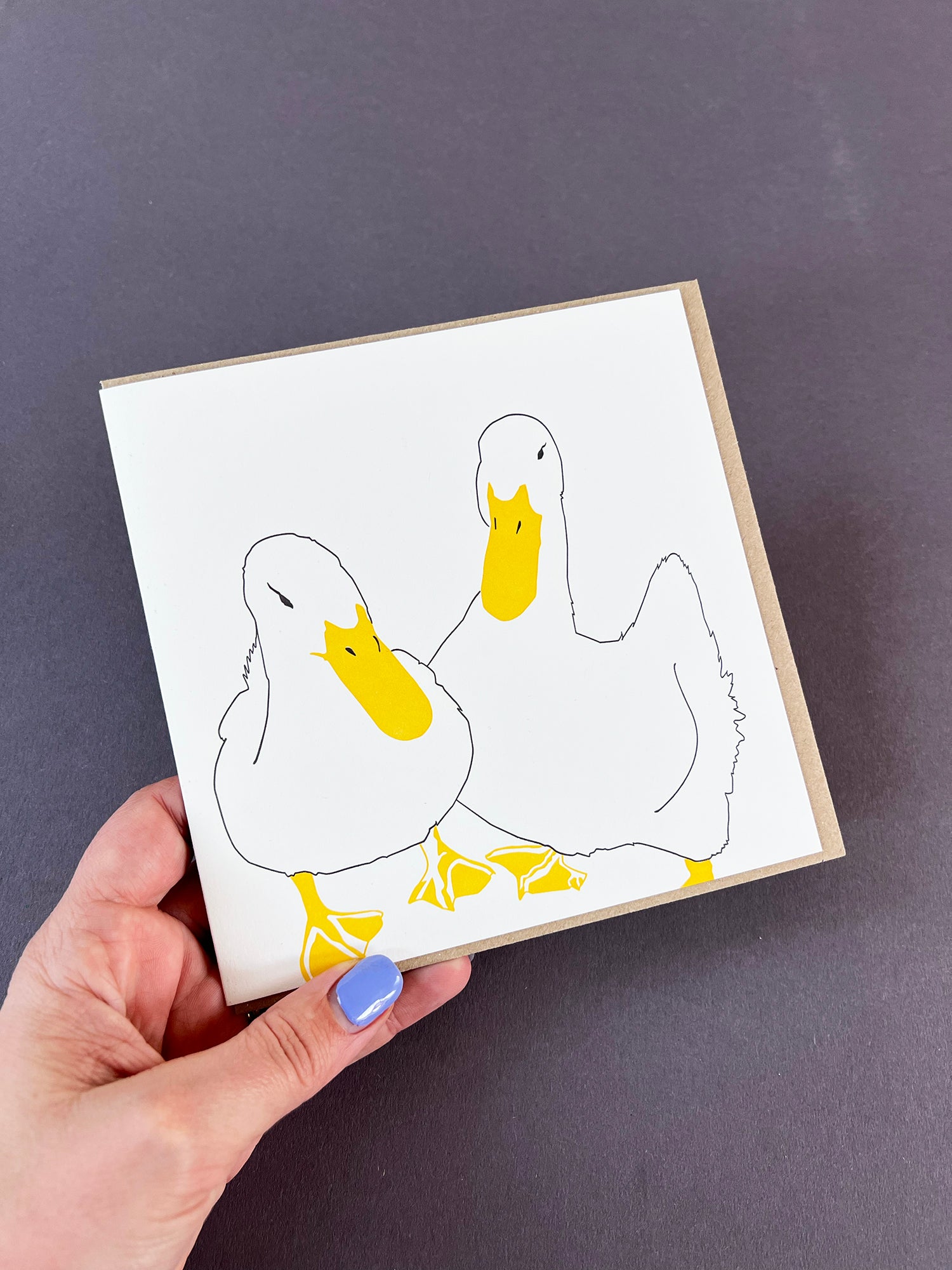 Ducks in Love Letterpress Card