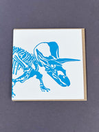Triceratops Letterpress Card