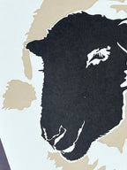 Suffolk Sheep Letterpress Card