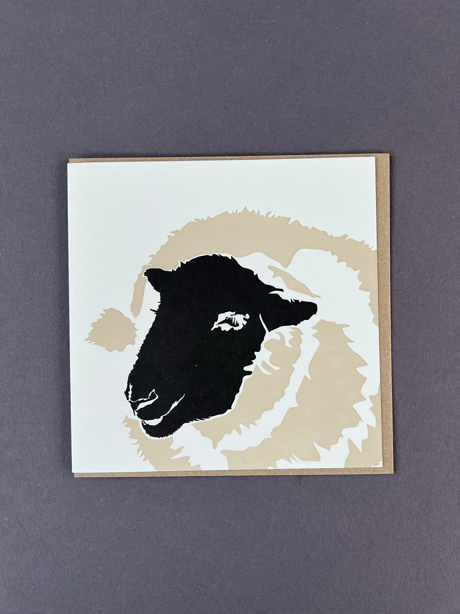 Suffolk Sheep Letterpress Card