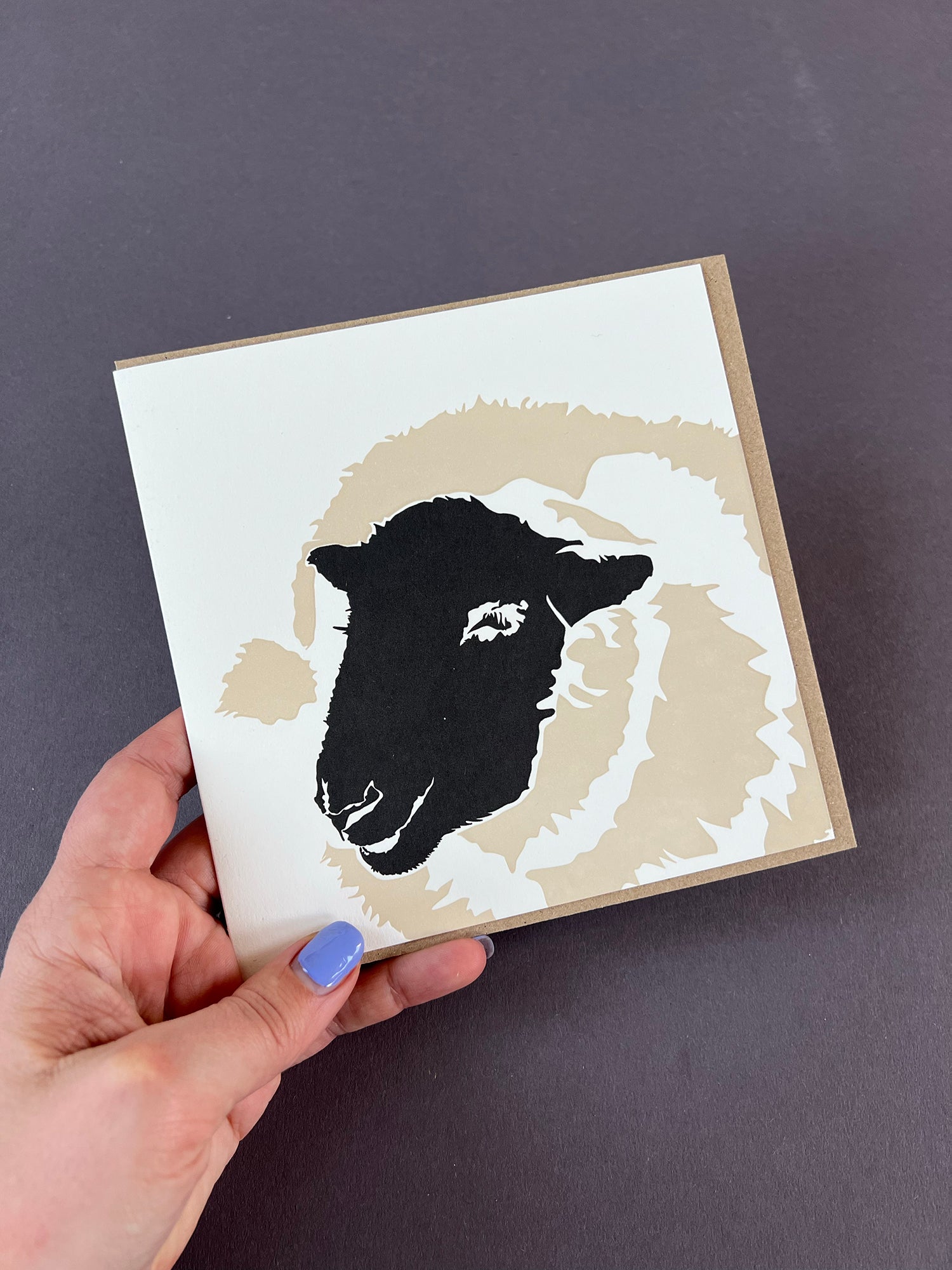 Suffolk Sheep Letterpress Card