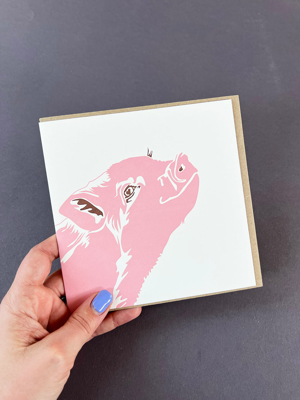 Piglet Letterpress Card