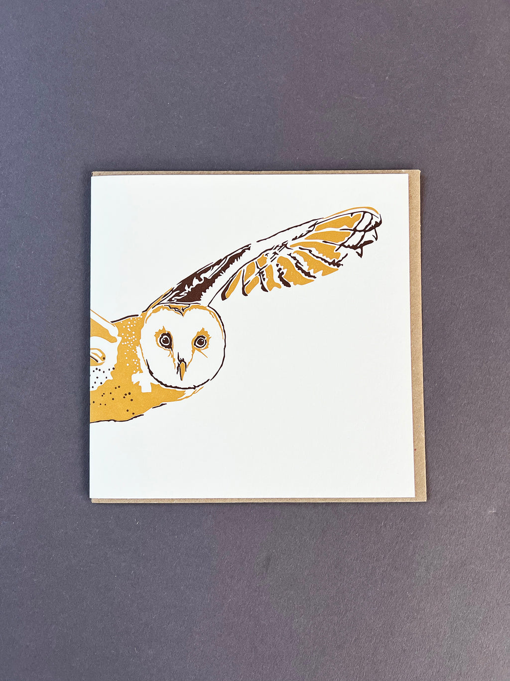 Barn Owl Letterpress Card